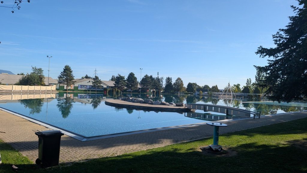 Das Freibad Straßgang direkt neben dem Stellplatz